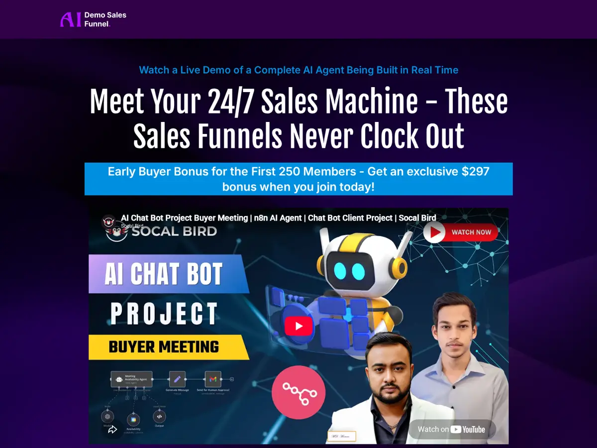 AI Agent Demo Sales Funnel