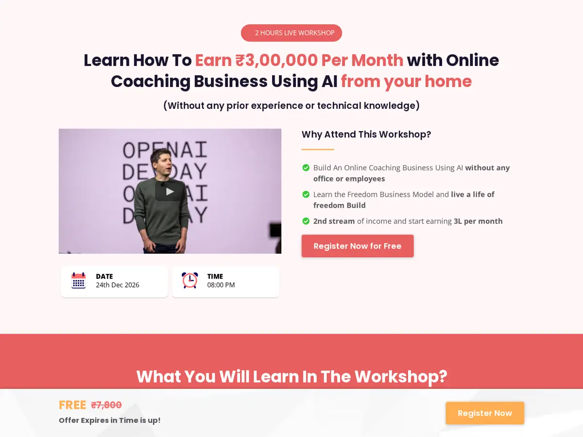 Automated Webinar Funnel Coral