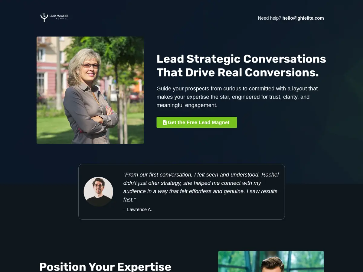 Consulting Lead Magnet Funnel Dark