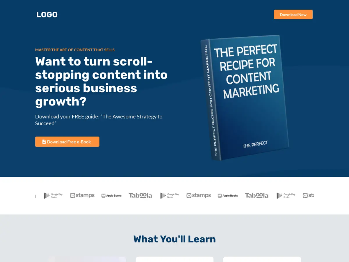 eBook Funnel GoHighLevel template preview