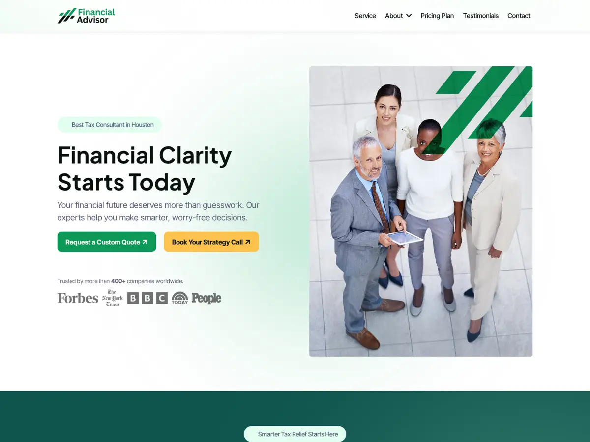 Financial Advisor Single Website