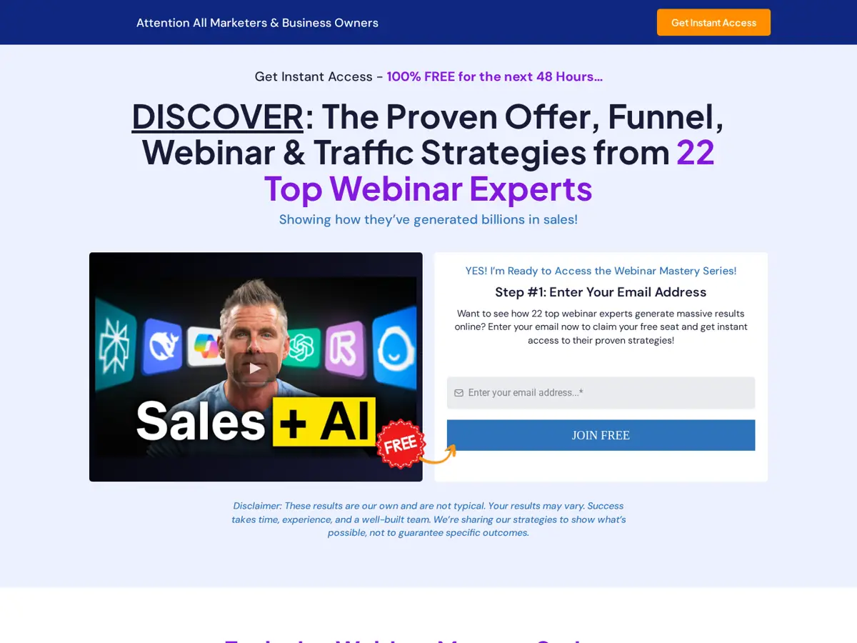 Free Ticket Tripwire Funnel
