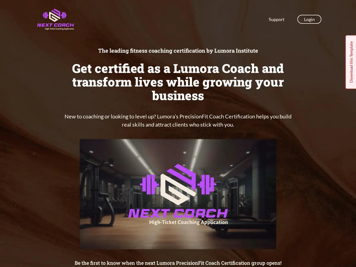 High-Ticket Coaching Application Funnel GoHighLevel template preview