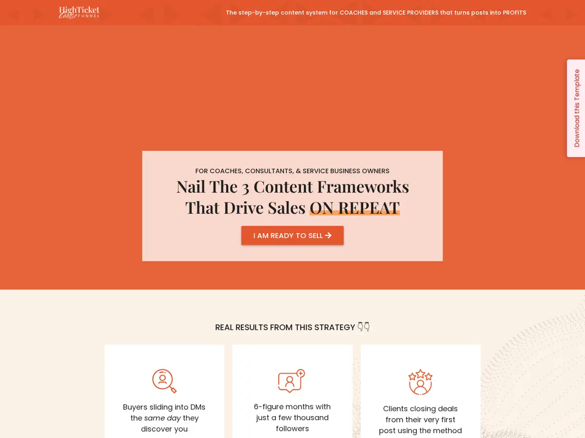 High Ticket Course Funnel