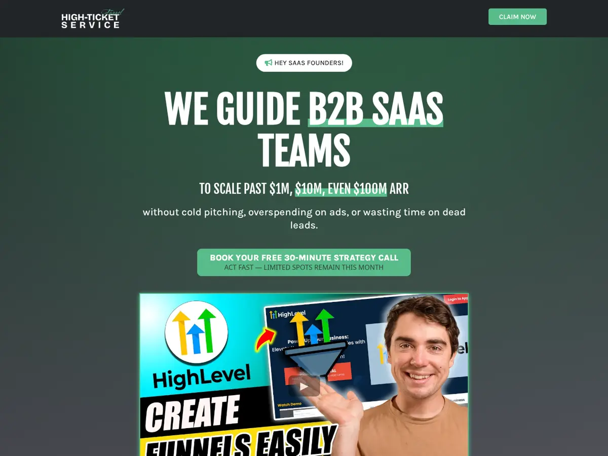 High Ticket Service Funnel