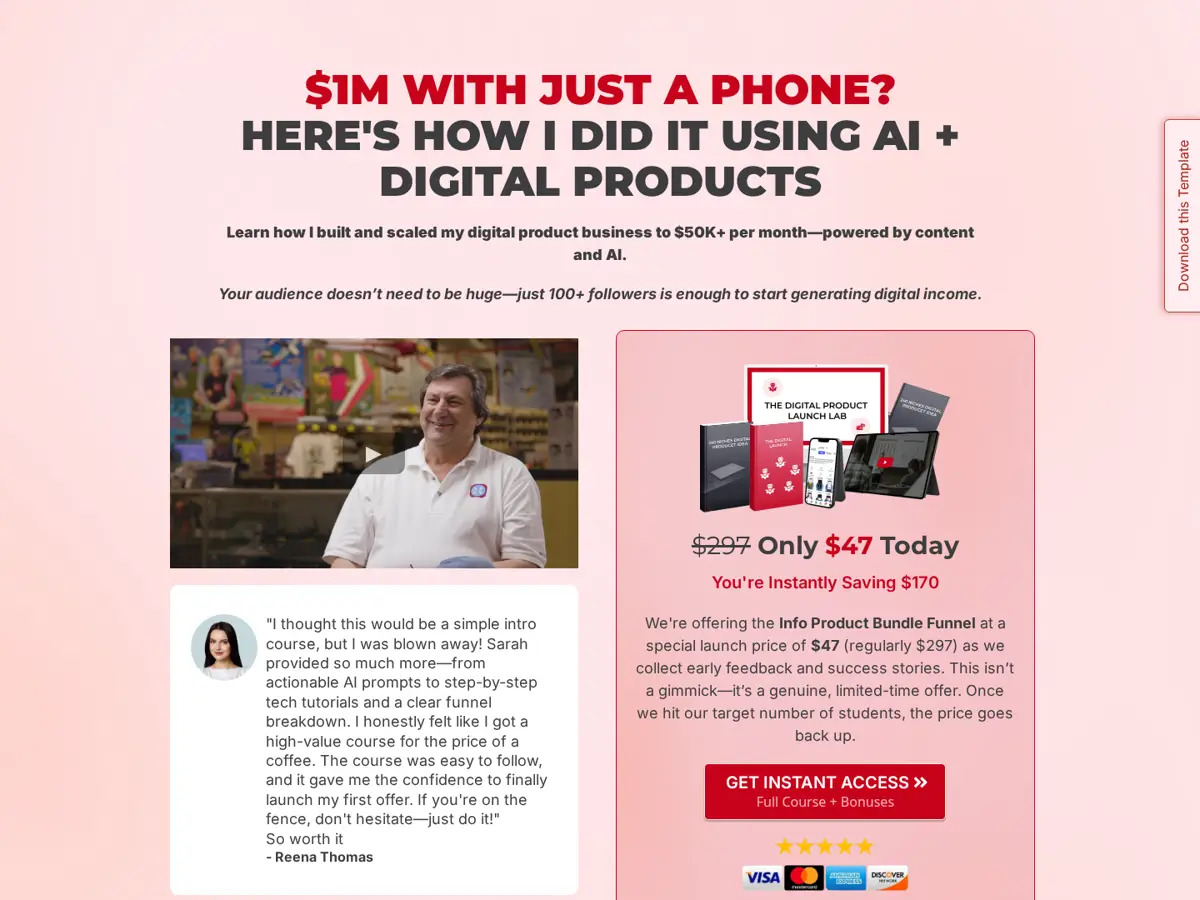 Info Product Bundle Funnel