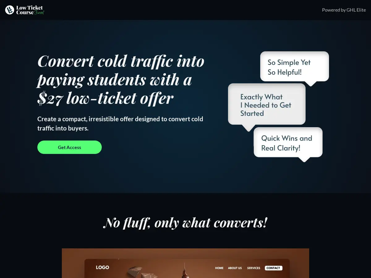 Low Ticket Offer Funnel