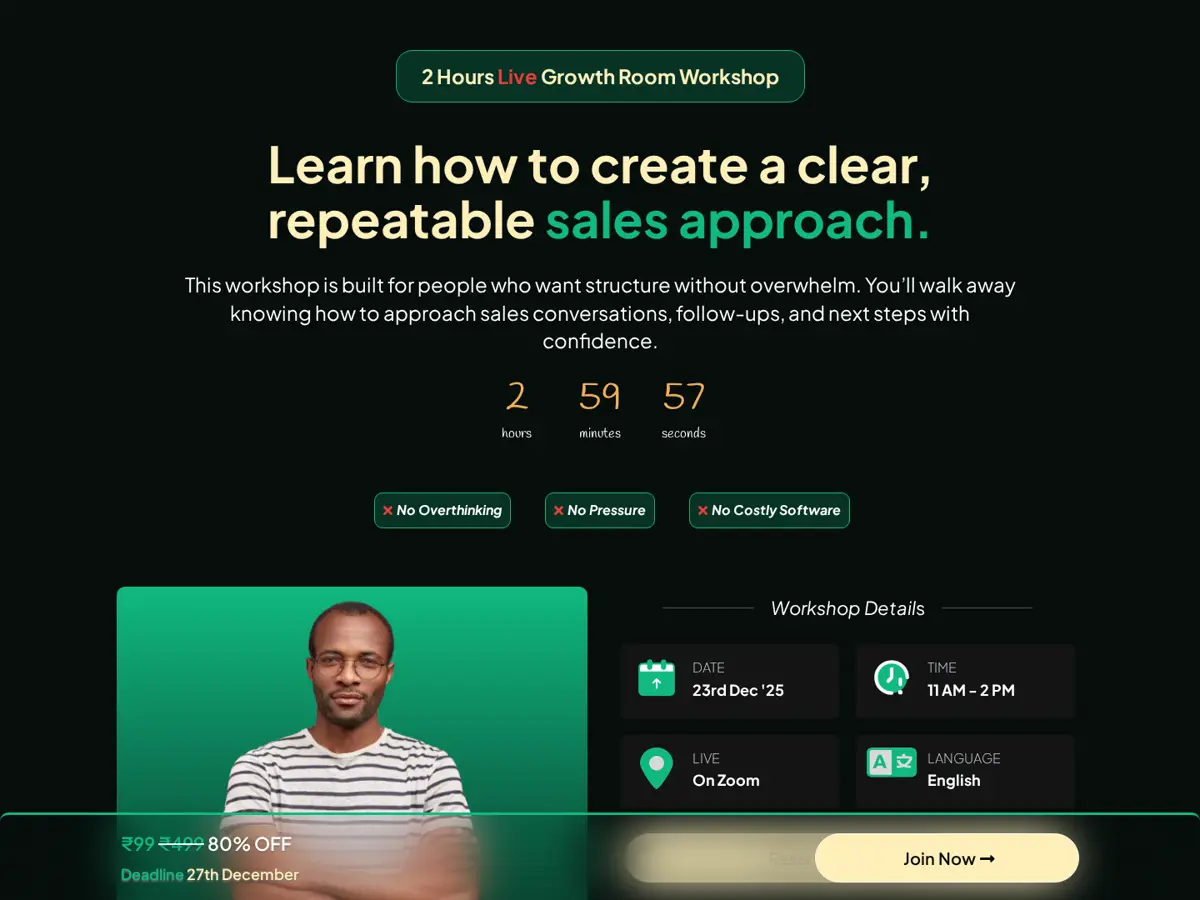 Low Ticket Workshop Funnel