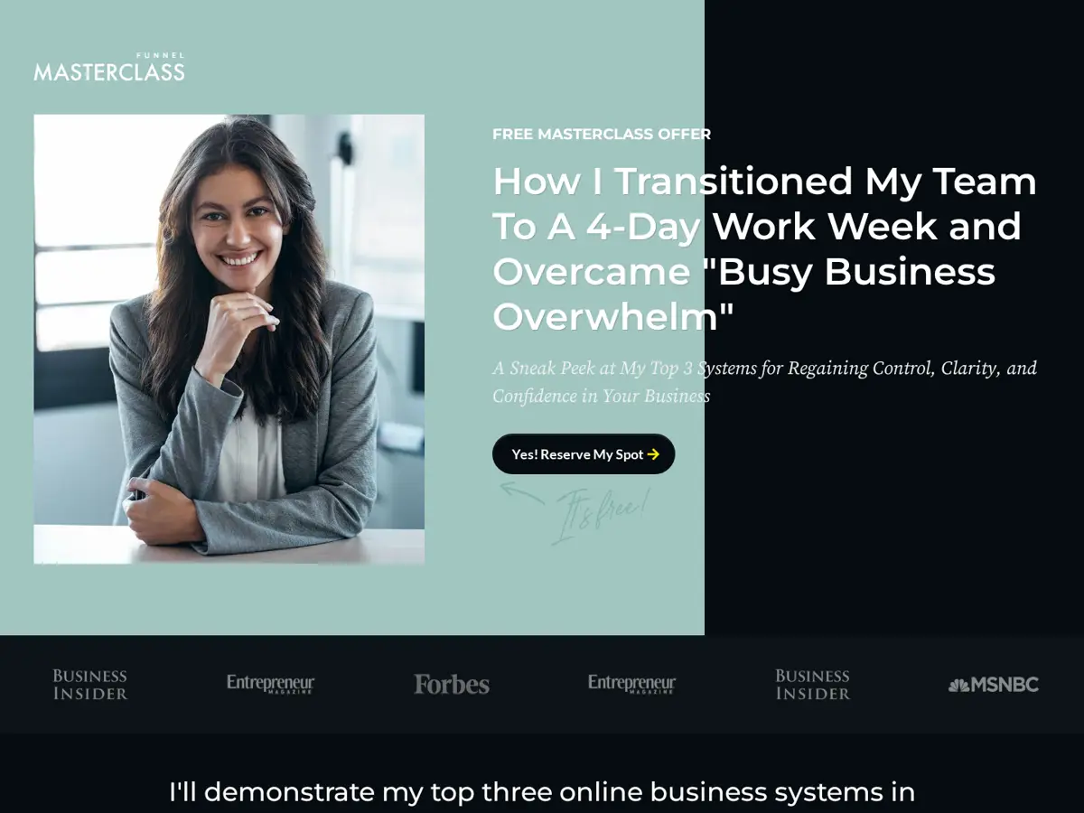 Masterclass Funnel Dark