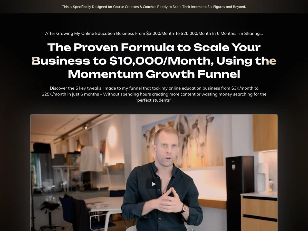 Masterclass Registration Funnel