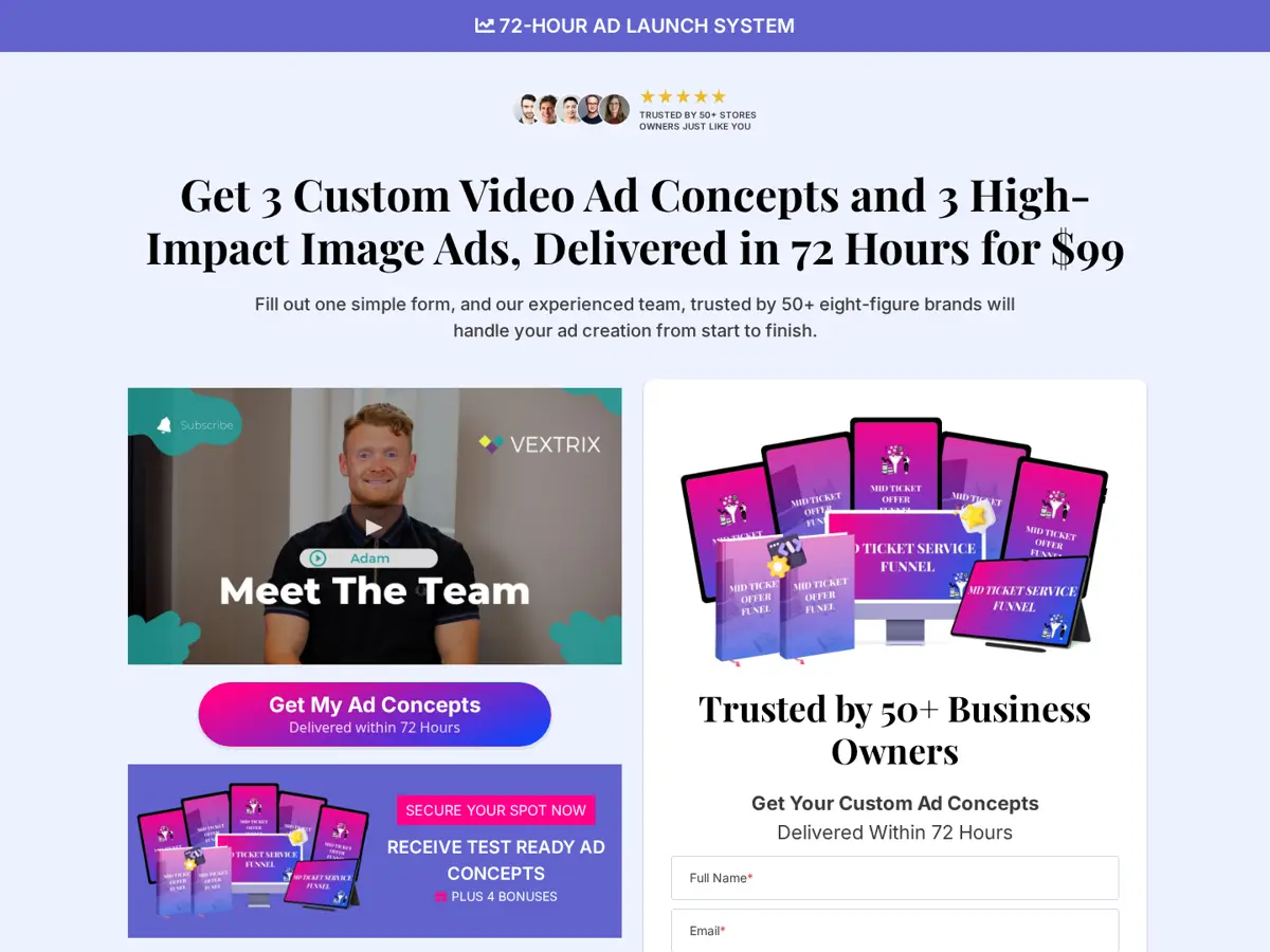 Mid Ticket Services Funnel