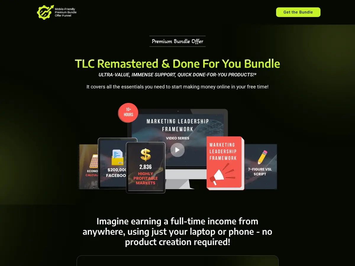 Mobile-Friendly Premium Bundle Offer Funnel