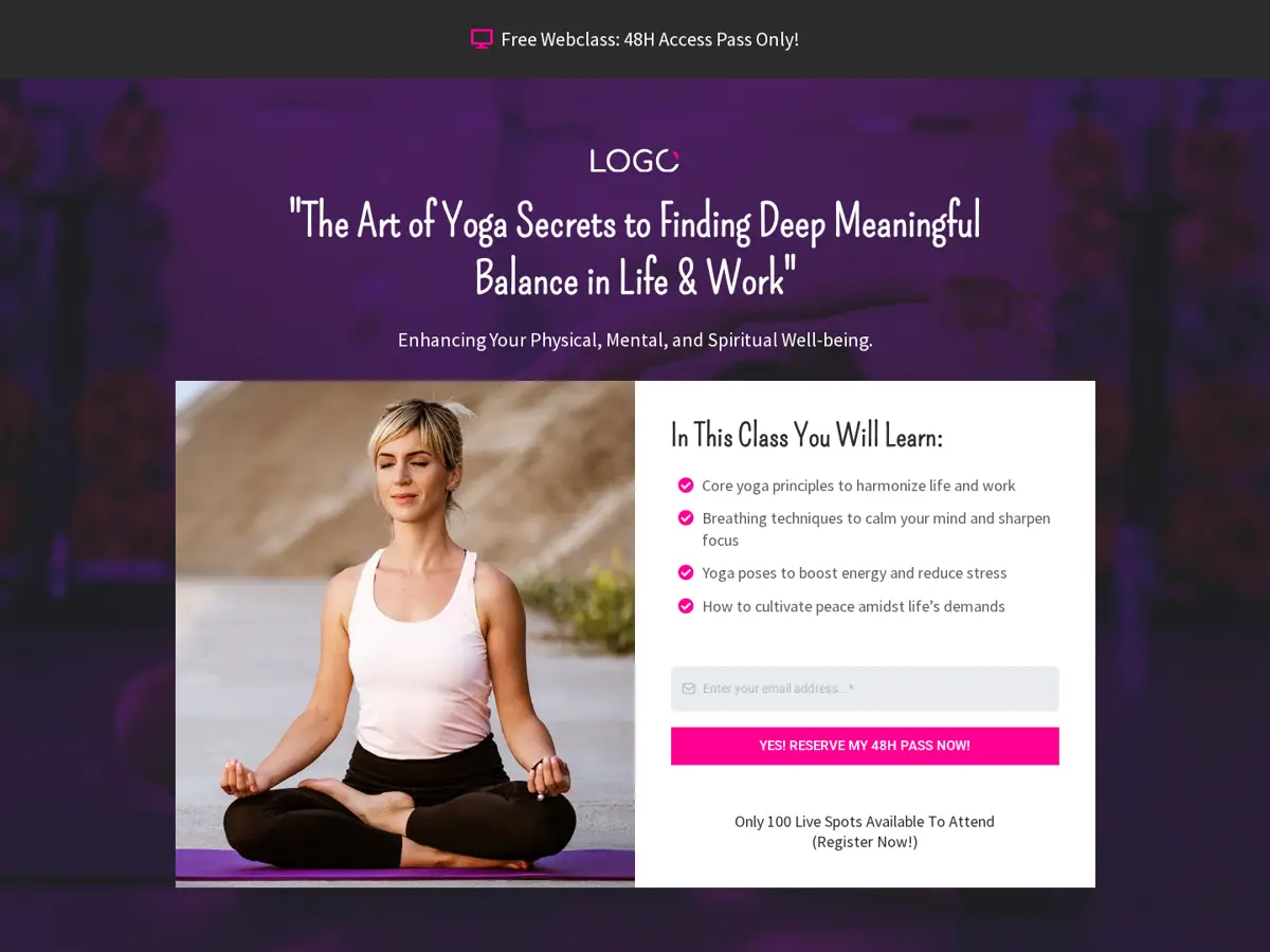 Yoga Webinar Funnel