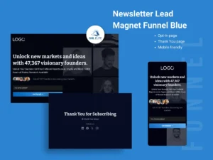 Newsletter Lead Magnet Funnel Blue